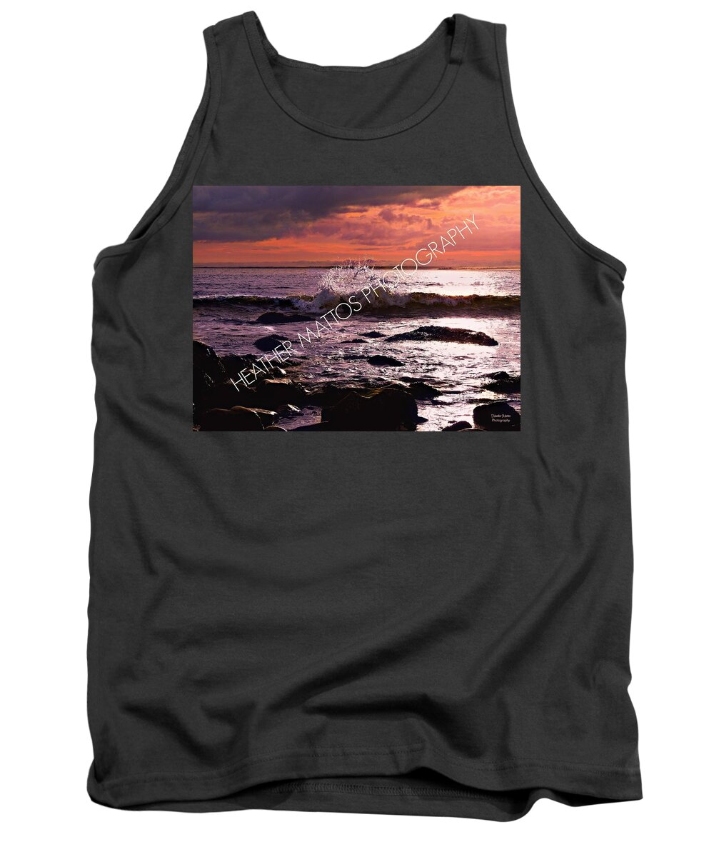 Sunset Tank Top featuring the photograph Gooseberry Island Sunset by Heather M Photography