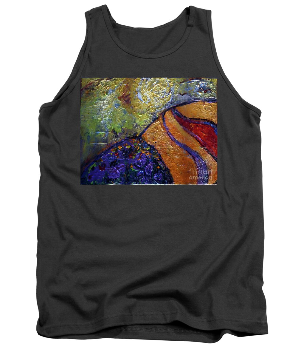 Acrylic Canvas Tank Top featuring the mixed media Great Expectations No. 1 by Zsanan Studio