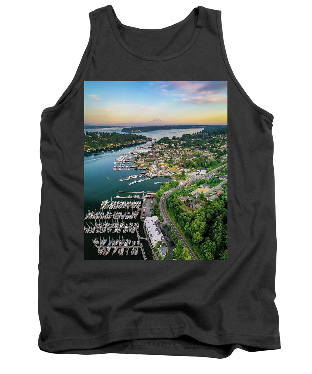 Gig Harbor Tank Top featuring the photograph Harborview Drive by Clinton Ward