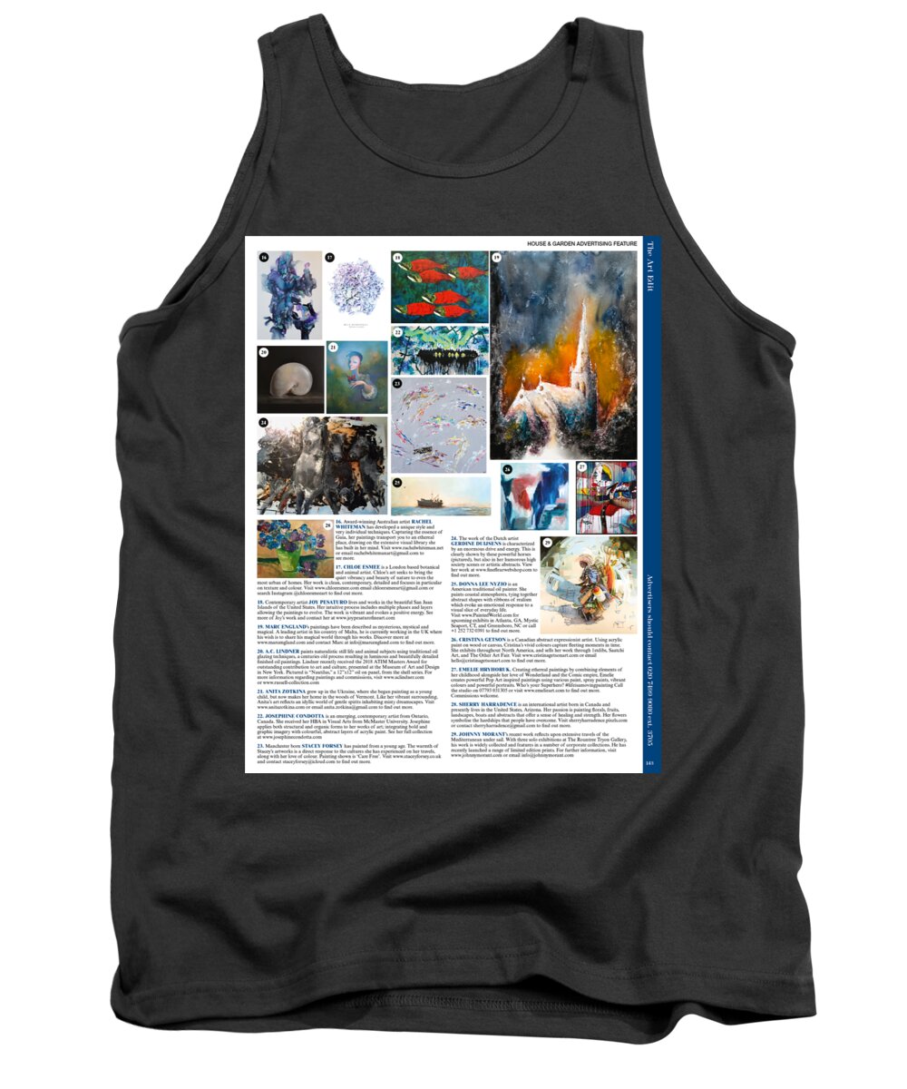 Featured Tank Top featuring the mixed media House and Garden September by Sherry Harradence