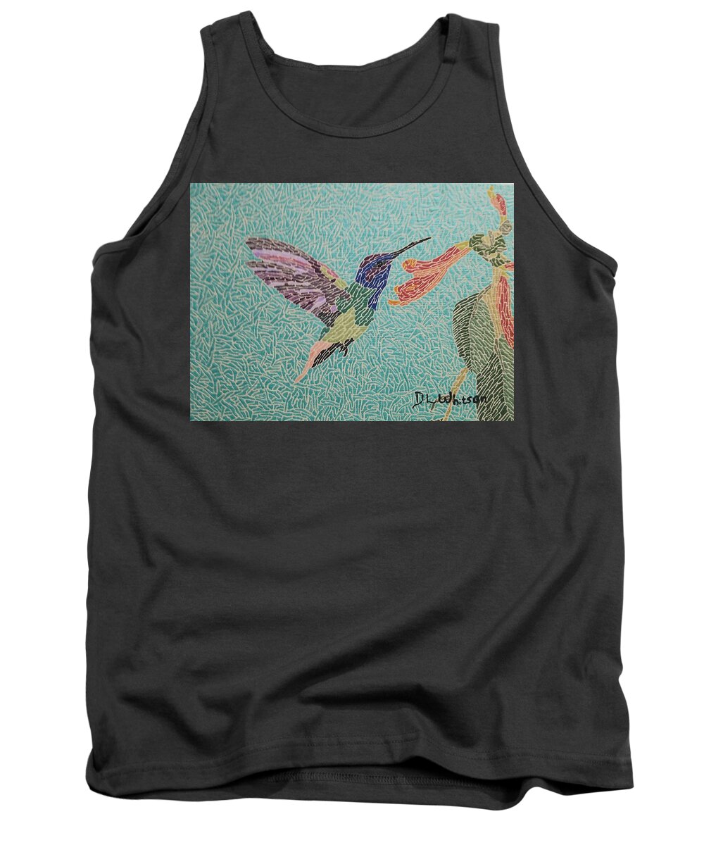 Hummingbird Tank Top featuring the painting Hummingbird by Darren Whitson