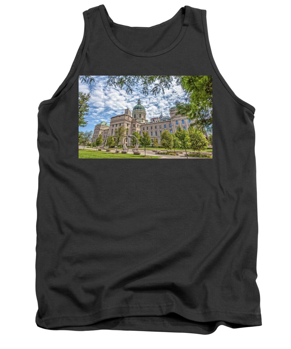 Indiana Capital Tank Top featuring the photograph Indiana_State_Capital by Chris Spencer