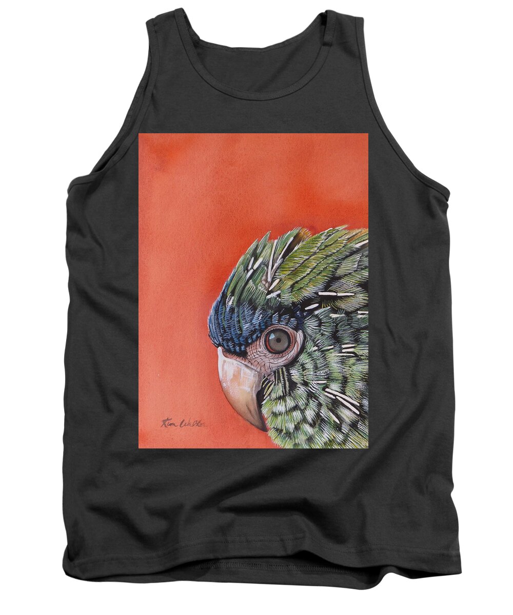 Orange Tank Top featuring the painting Jose Watercolor by Kimberly Walker