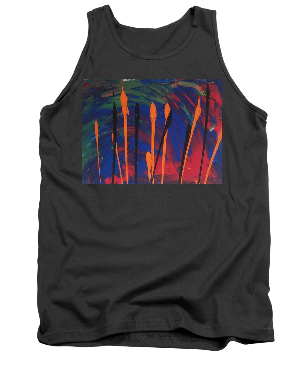Acrylic Tank Top featuring the painting Jump by Leigh Odom