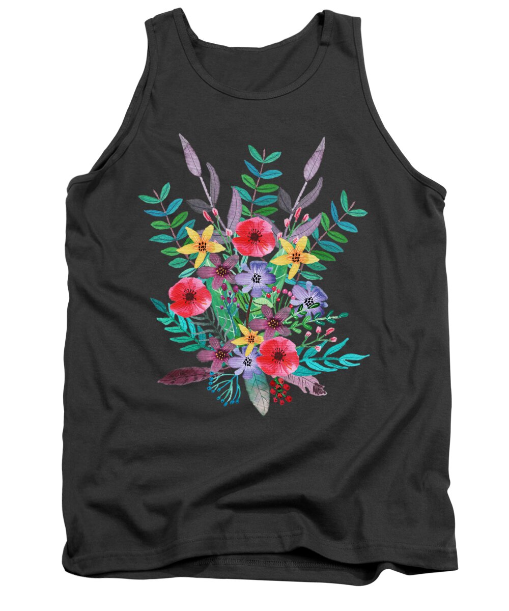 Blossom Tank Top featuring the painting Just Flora II by Amanda Jane