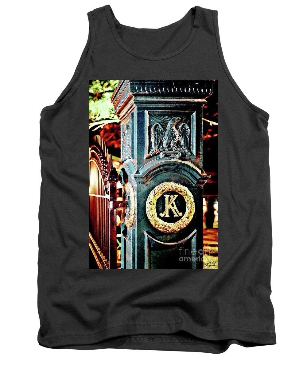 Keeneland Tank Top featuring the digital art Keeneland Gatepost 1 by CAC Graphics