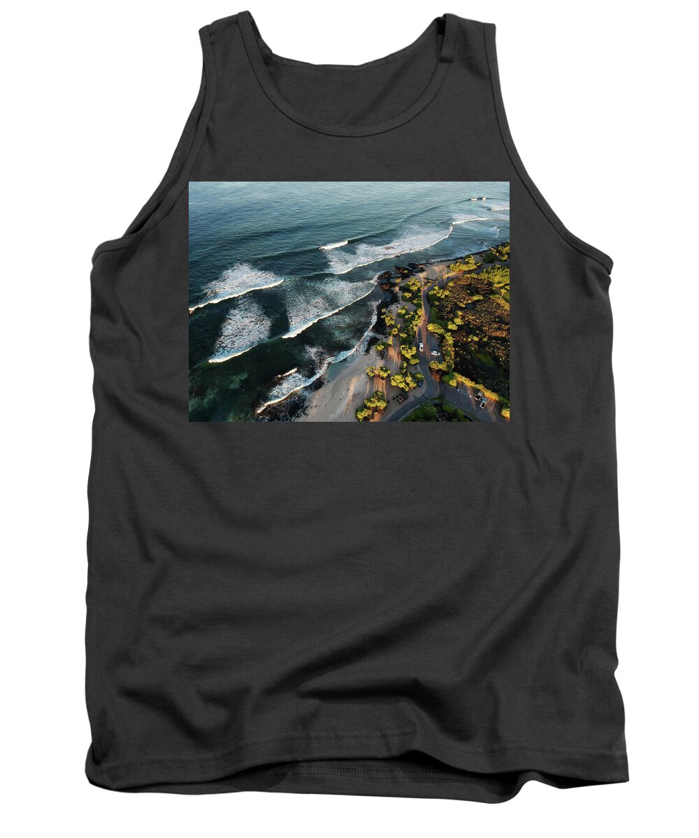 Surf Tank Top featuring the photograph Kohanaiki Sets by Christopher Johnson
