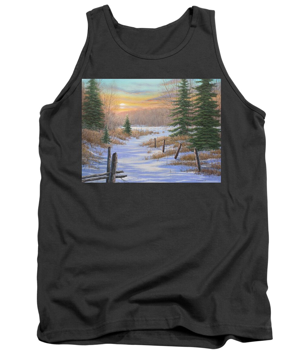 Jake Vandenbrink Tank Top featuring the painting Late Day Sun by Jake Vandenbrink