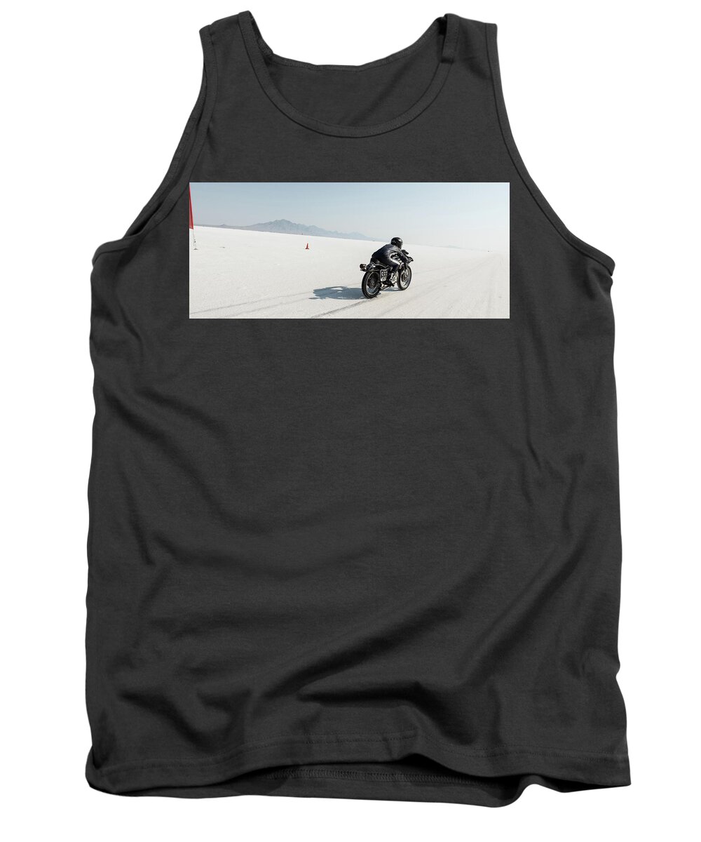Bonneville Tank Top featuring the photograph Leaving The Line by Andy Romanoff