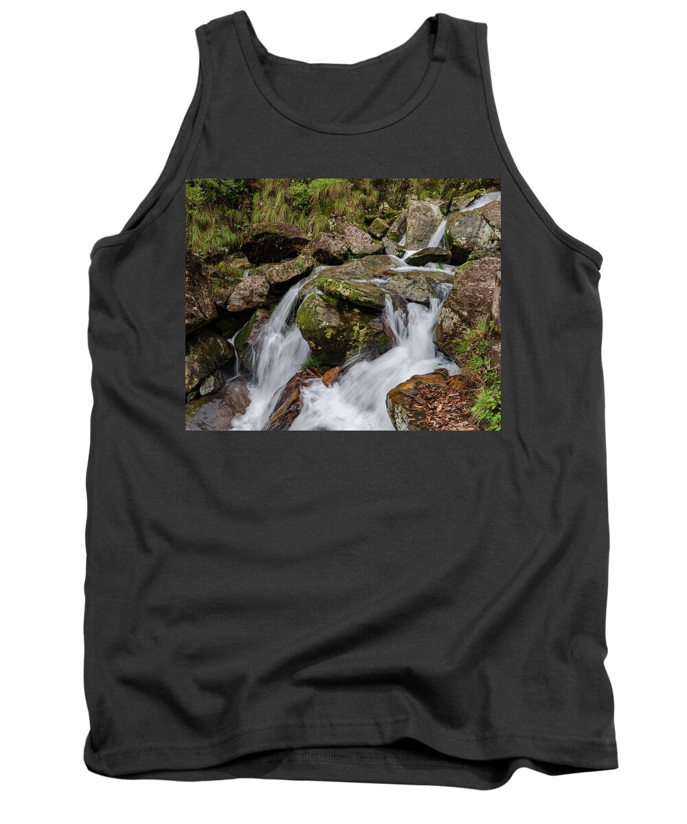Waterfall Tank Top featuring the photograph Medium Cascade by William Dickman