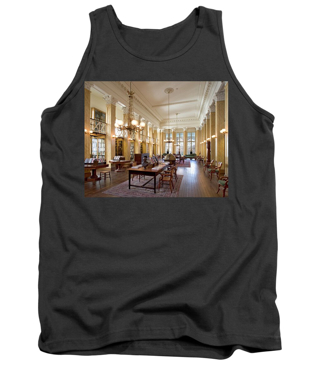 Athenaeum Of Philadelphia Tank Top featuring the photograph Members' Reading Room by Tom Crane