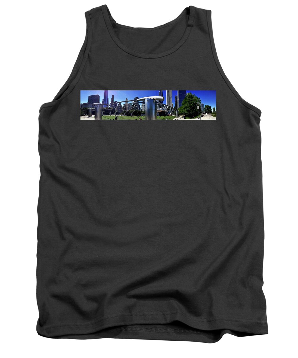 Photograph Tank Top featuring the photograph Millenium Park-Chicago by Gary F Richards