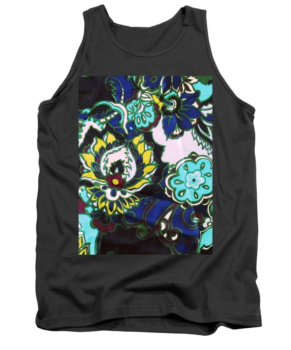 Psychedelic Tank Top featuring the digital art Mod Squad by Scott S Baker
