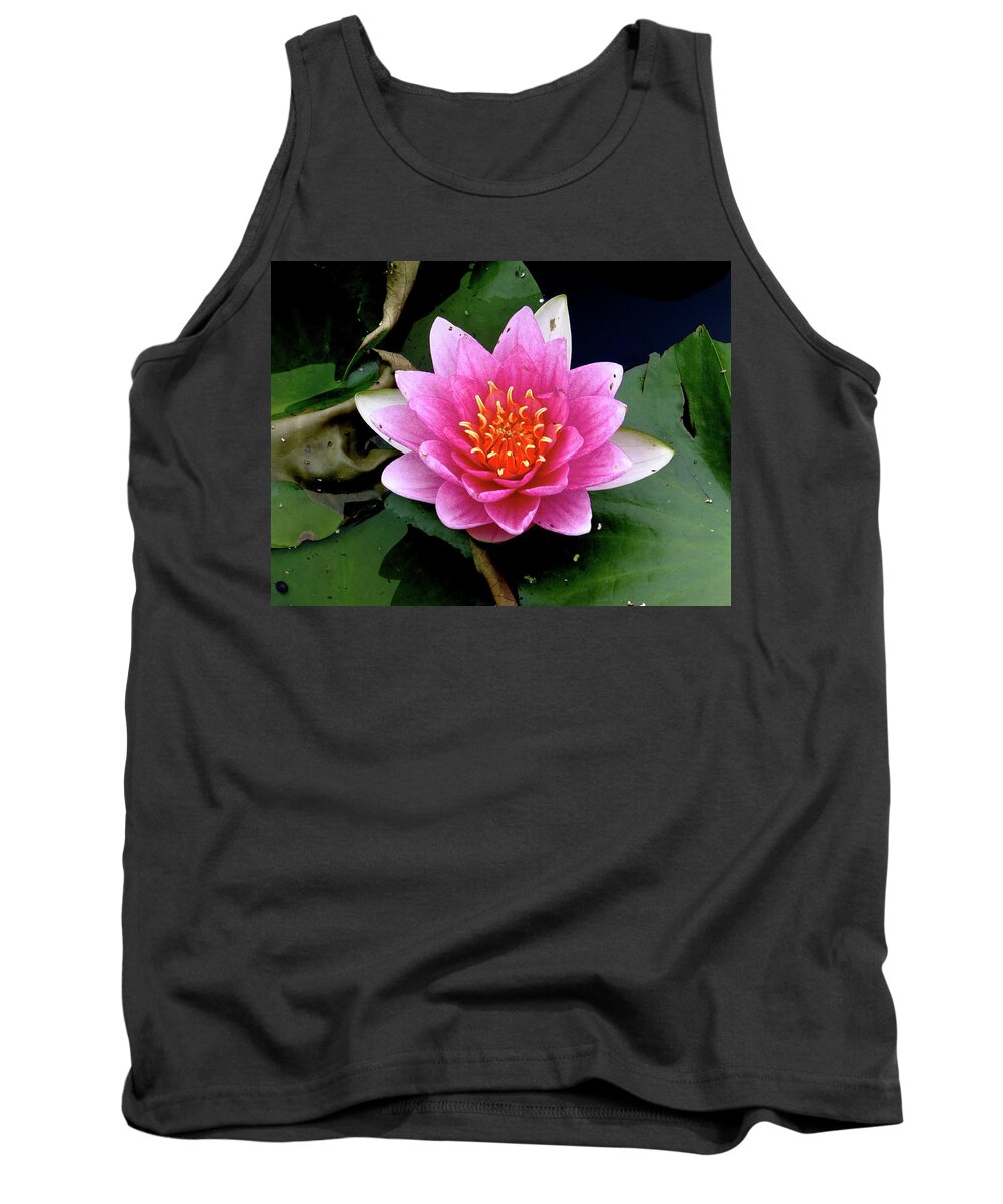 Photography Tank Top featuring the photograph Monet Water Lilly by Jeffrey PERKINS