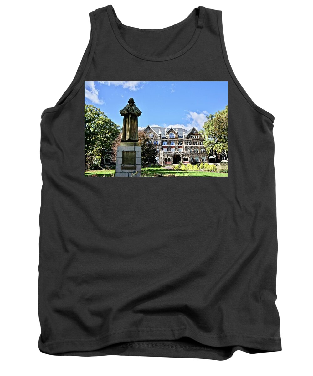 Moravian College Tank Top featuring the photograph Moravian College Comenius Hall by Kathy Ozzard Chism