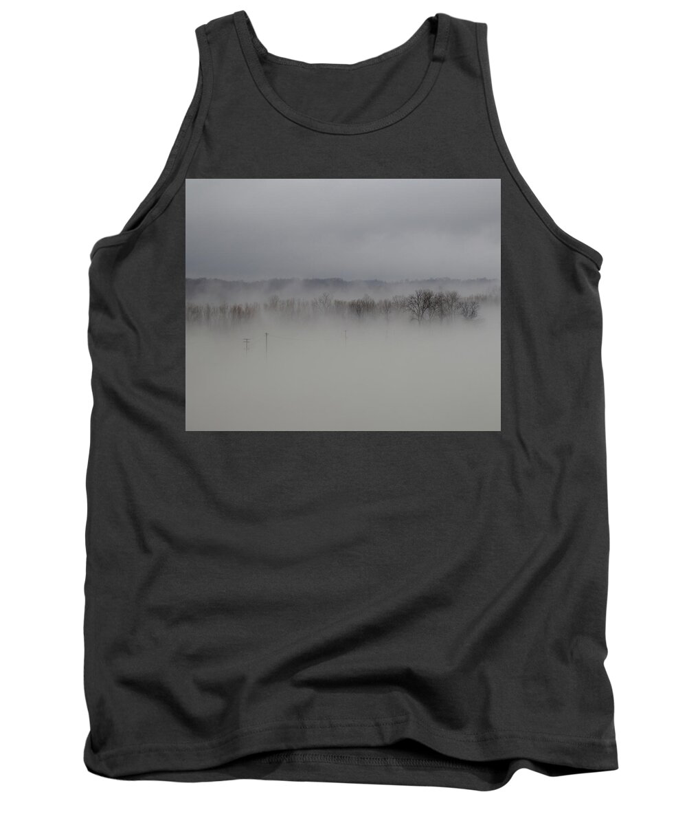 Arkansas Tank Top featuring the photograph Morning Fog on the Delta by Al Griffin