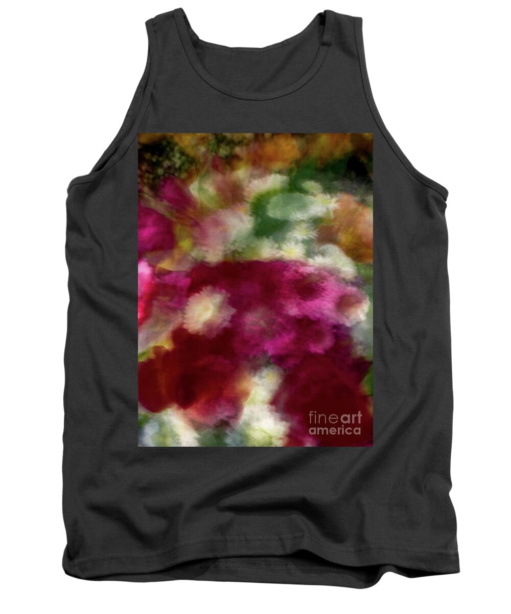 Abstract Tank Top featuring the photograph Multi color flower abstract by Phillip Rubino