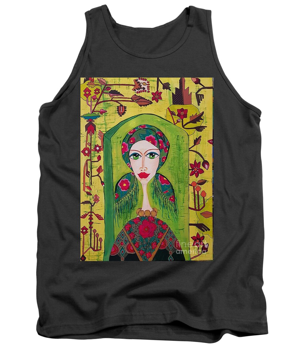 Prince Tank Top featuring the painting Natalia by Mimi Revencu