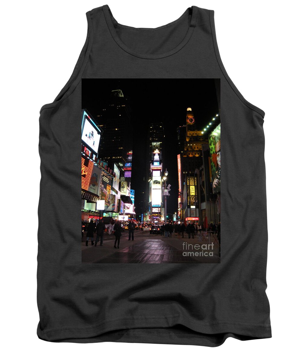 Nyc Times Square Tank Top featuring the photograph Nyc Times Square by Barbra Telfer