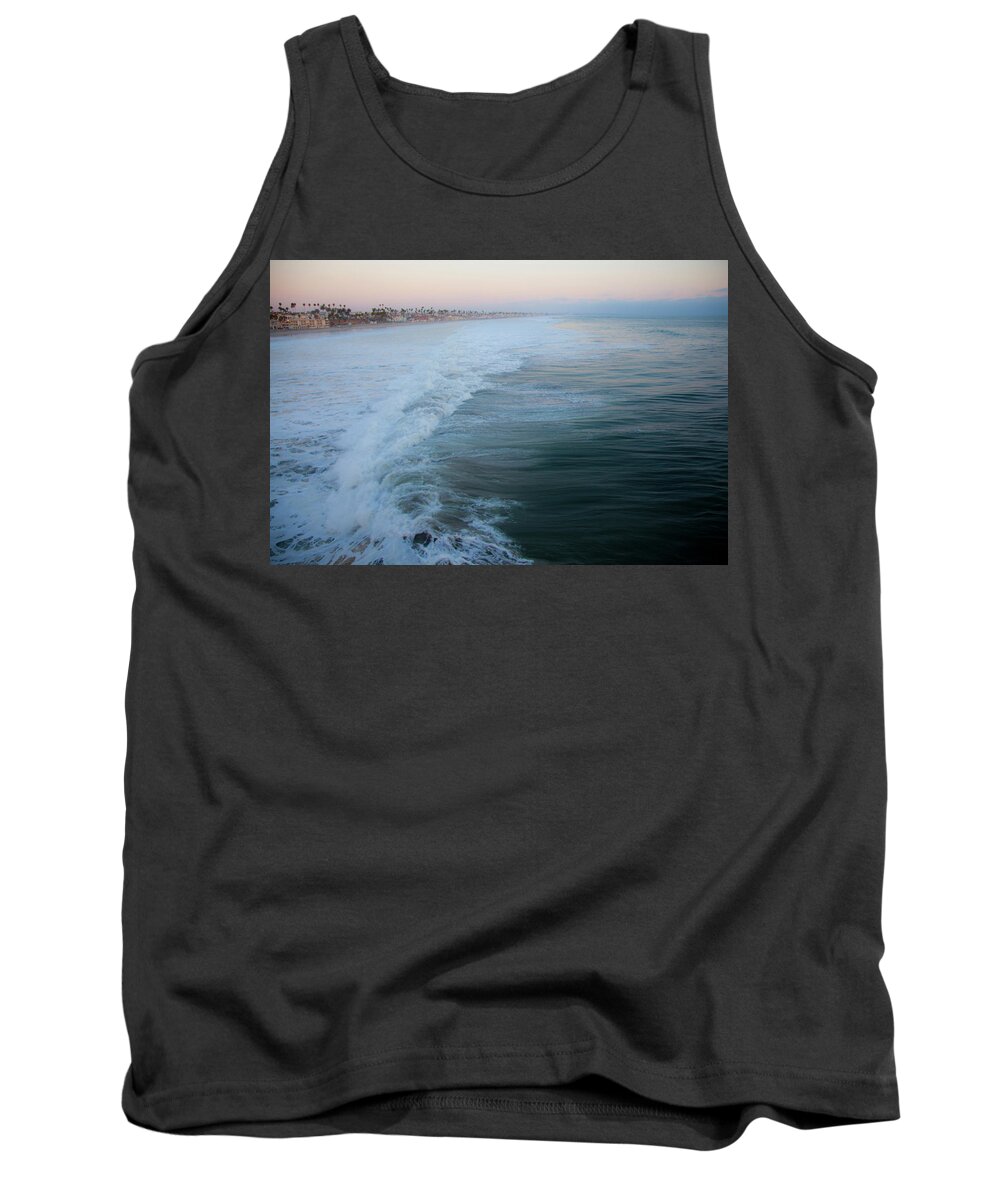 Big Wave Tank Top featuring the photograph Oceanside California Big Wave Surfing 4 by Catherine Walters