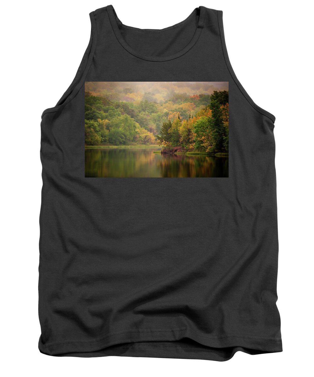 Johnson County Tank Top featuring the photograph October Reflections II by Jeff Phillippi