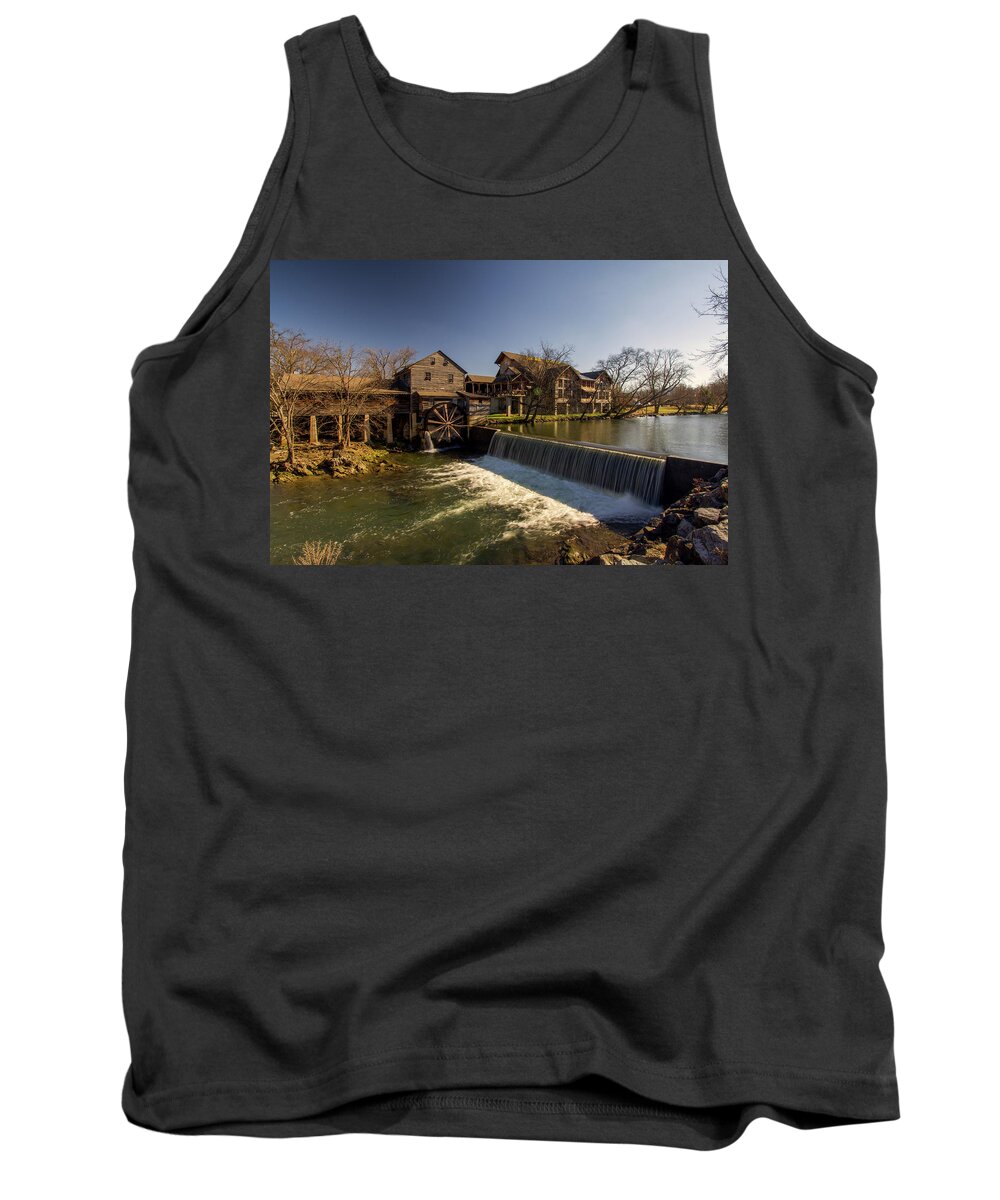 Waterfalls Tank Top featuring the photograph Old Mill Restaurant by Robert J Wagner