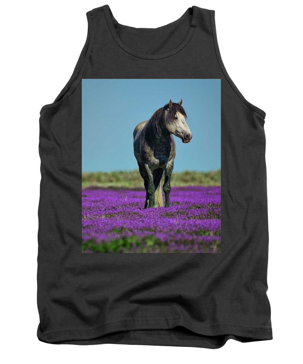 Onaqui Wild Horse Tank Top featuring the photograph Onaqui Mustang Portrait by Greg Norrell