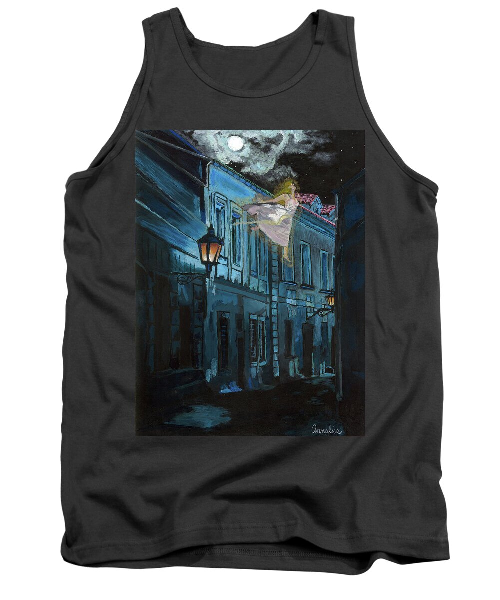 Acrylic Painting Tank Top featuring the painting Once Upon a Lucid Dream by Annalisa Rivera-Franz