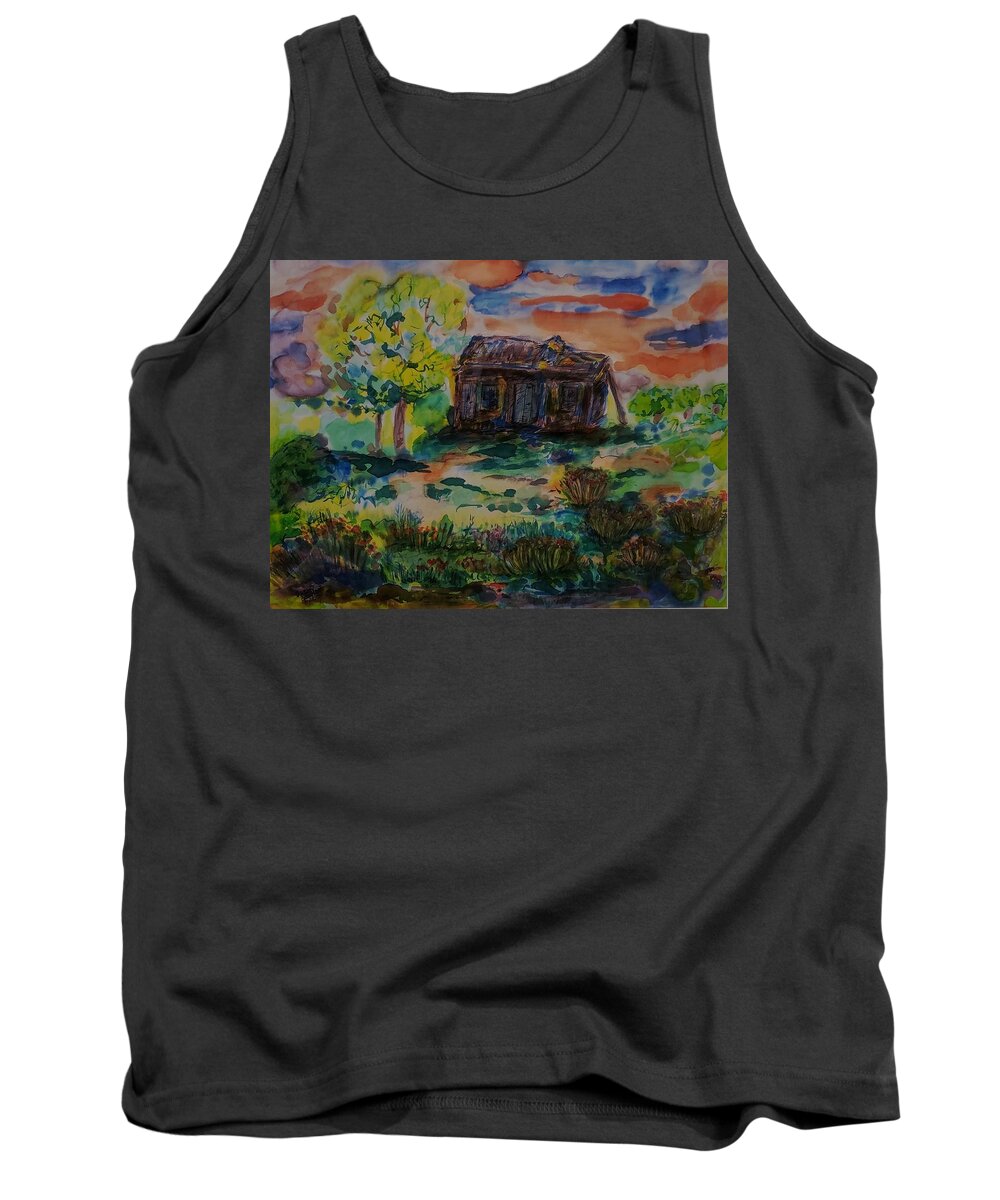 Silk Painting Tank Top featuring the painting Once Upon a Time by Susan Moody