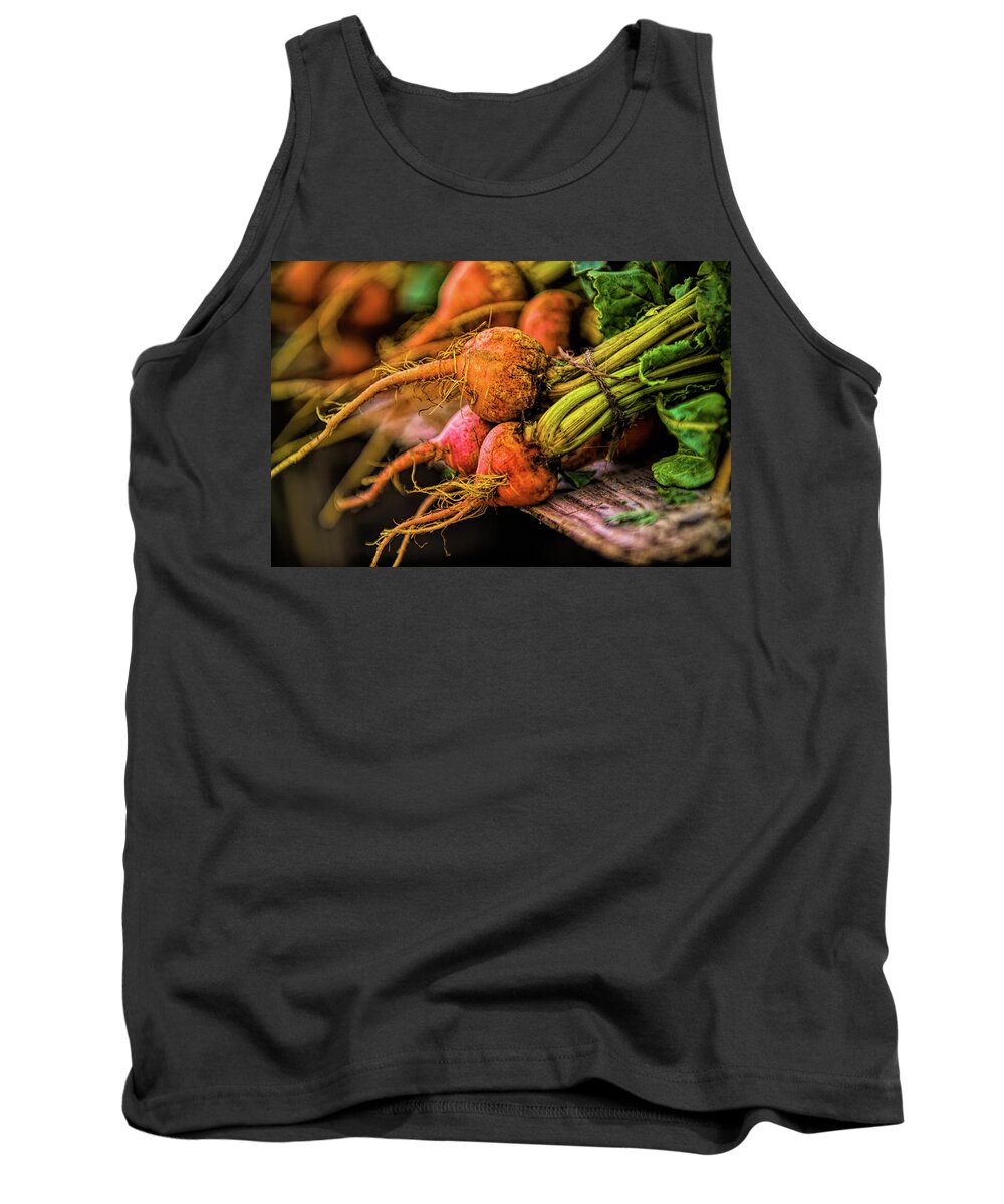 Beets Tank Top featuring the photograph Orange Beets - Farmers Market by David Smith