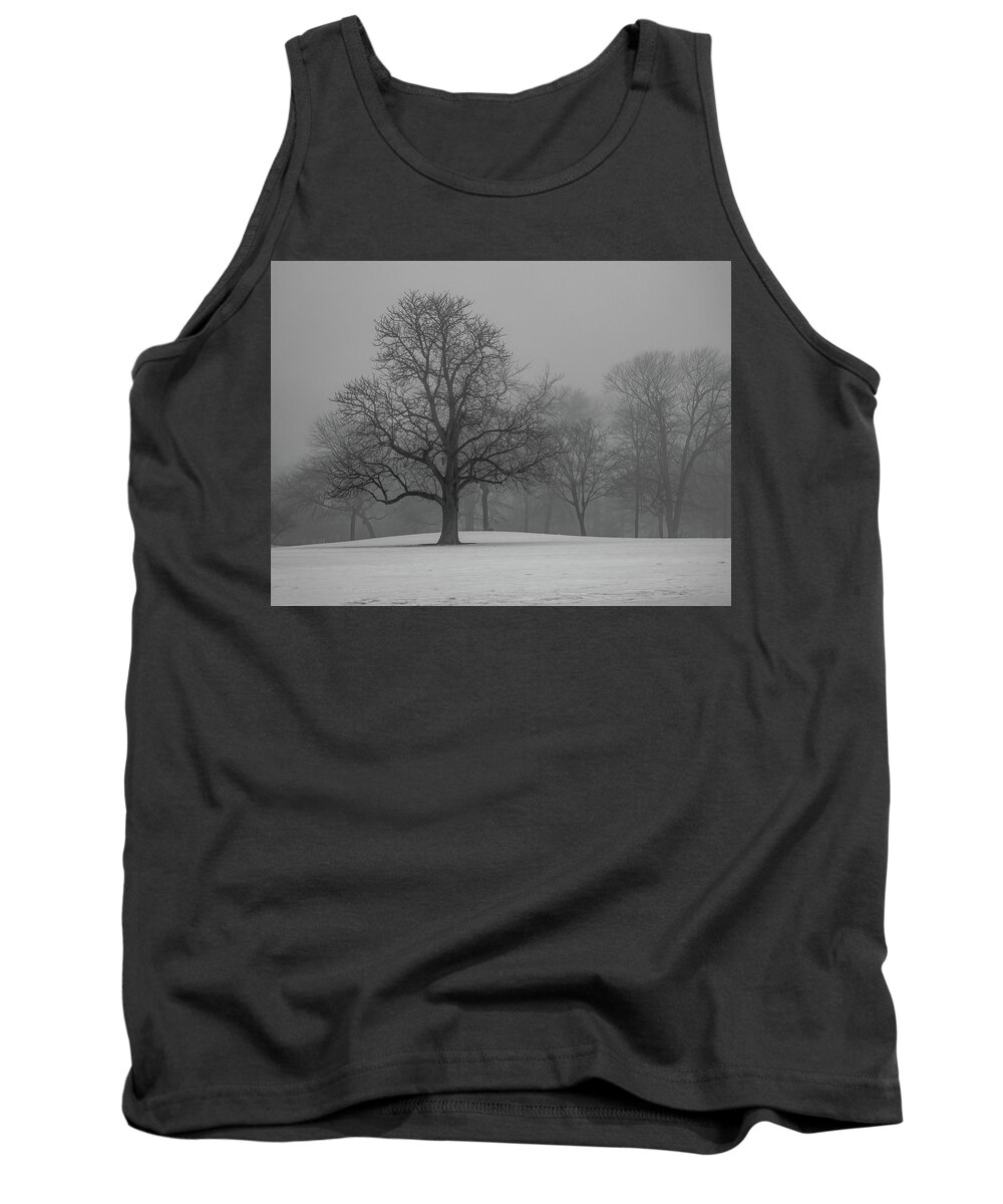 Oak Tree Tank Top featuring the photograph Out of the mist by Kristine Hinrichs
