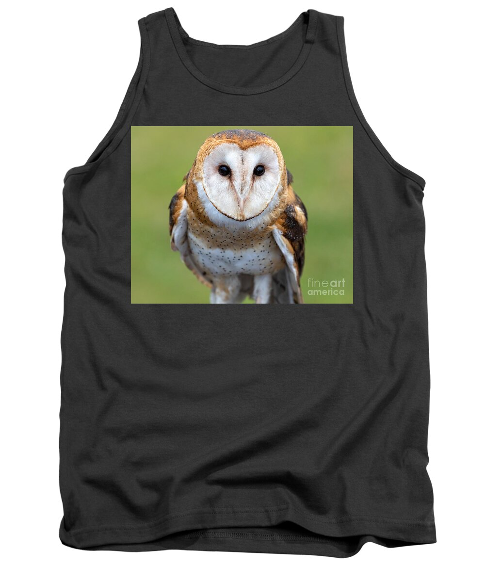Photography Tank Top featuring the photograph Owl Portrait by Alma Danison