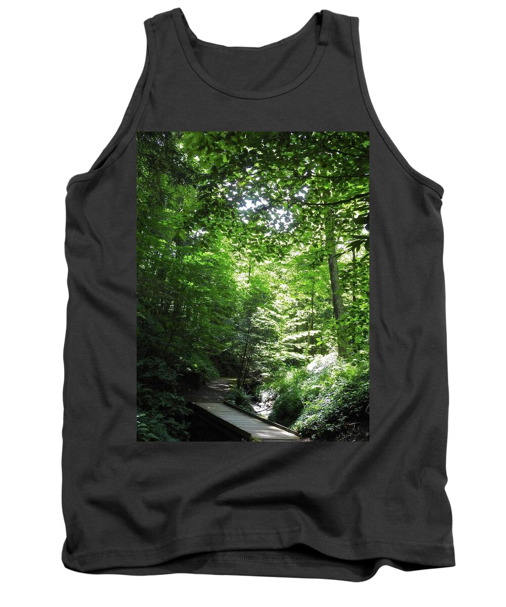 Green Tank Top featuring the photograph Oxygen Trail by Kathy Chism