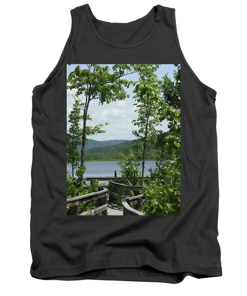 Path Tank Top featuring the photograph Path To Peace by Kathy Chism