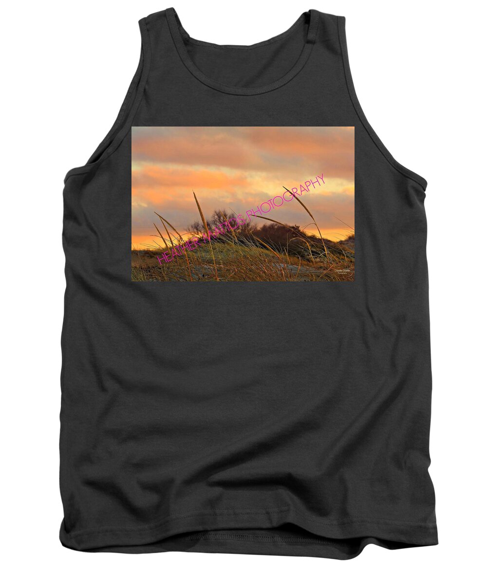 Beach Tank Top featuring the photograph Pink Sunset by Heather M Photography