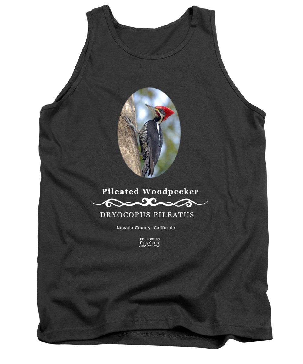 Picidae Tank Top featuring the digital art Pleated Woodpecker by Lisa Redfern