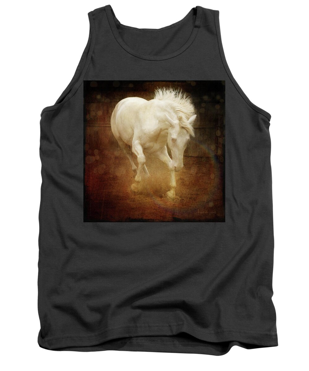 Horse Tank Top featuring the digital art Rambunctious by Linda Lee Hall