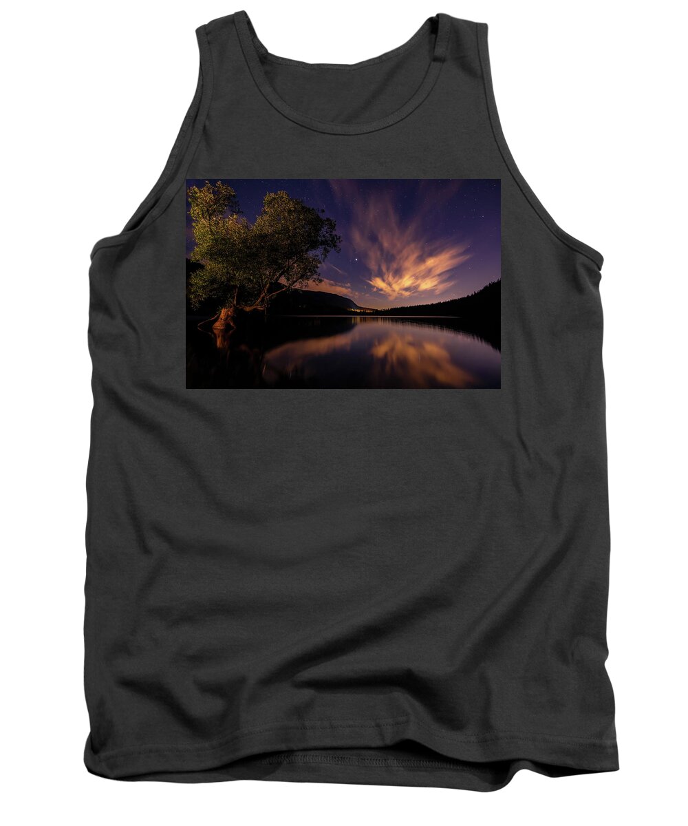 Night Tank Top featuring the photograph Rattle Snake Lake by Judi Kubes