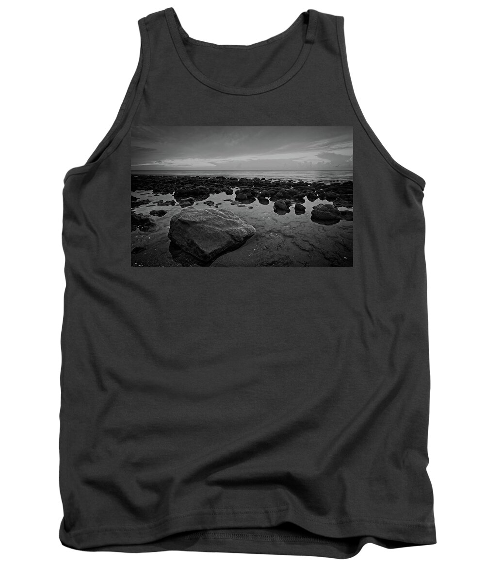 Coral Cove Tank Top featuring the photograph Rocky Shore by Steve DaPonte