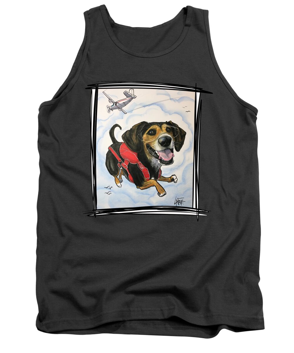 Rodriguez Tank Top featuring the drawing Rodriguez 4938 by Canine Caricatures By John LaFree