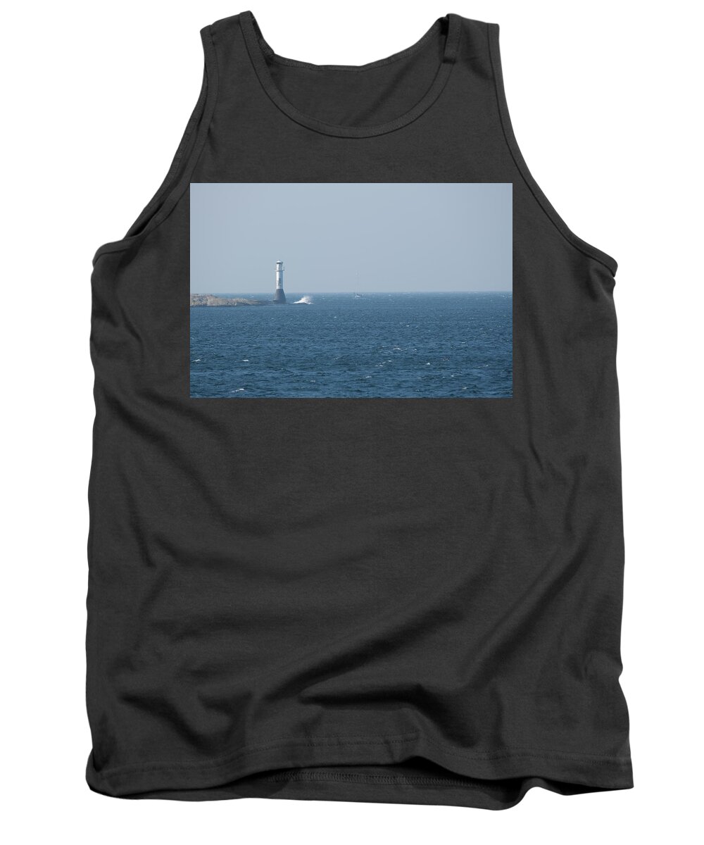 Sweden Tank Top featuring the pyrography Lighthouse by Magnus Haellquist