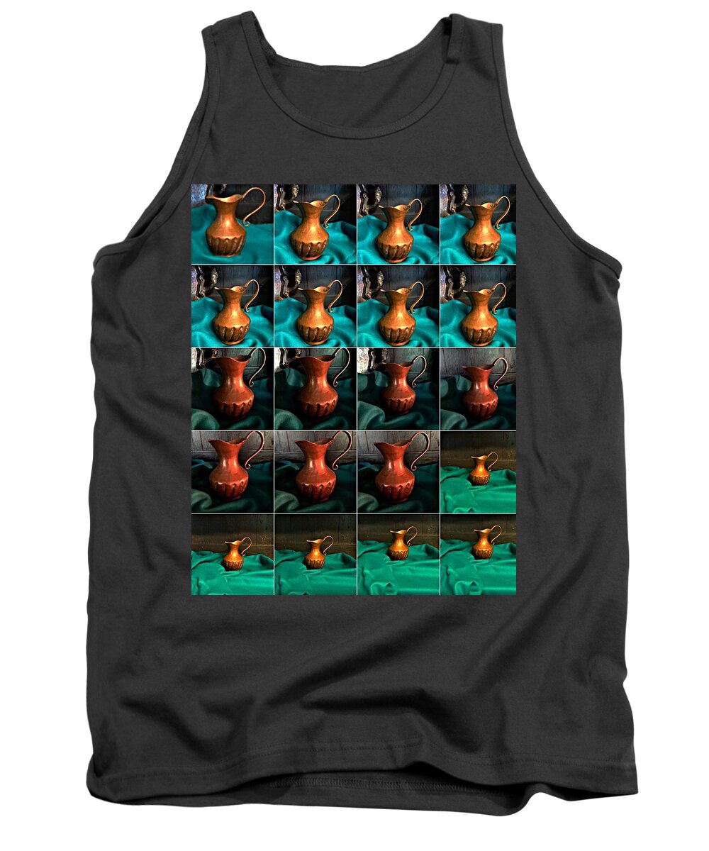 Copper Pot Tank Top featuring the photograph Shades of copper by Colette Lee