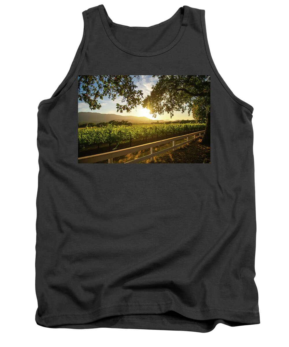 Windmill Tank Top featuring the photograph Sonoma Sunset by Aileen Savage