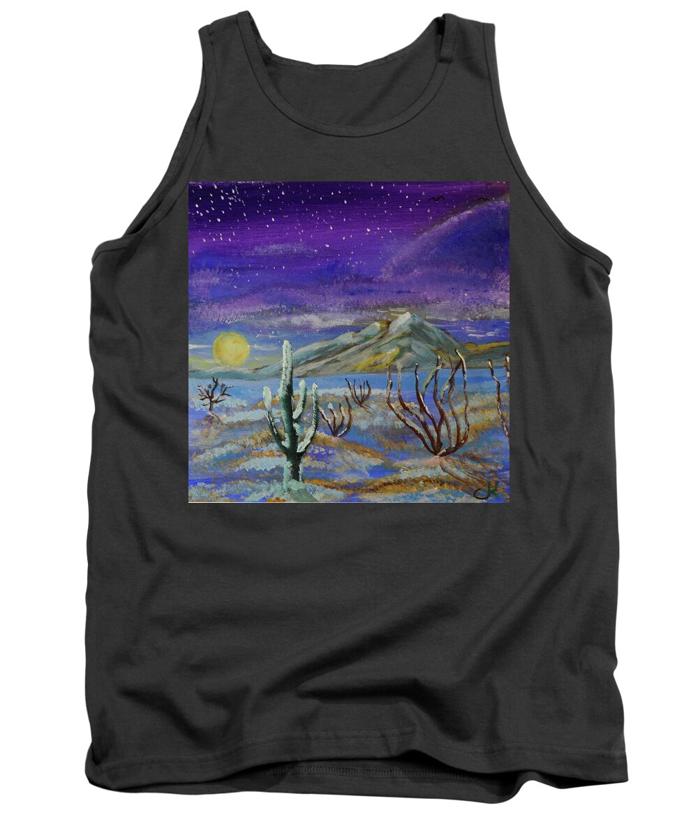 Tucson Tank Top featuring the painting Southern Arizona Winter Magic by Chance Kafka