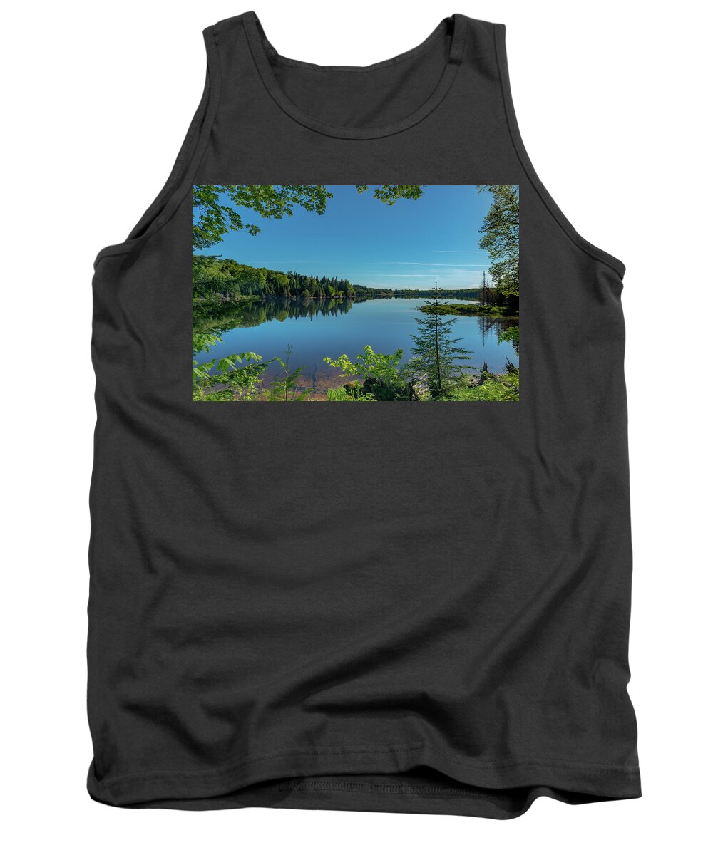 Grand Sable Lake Tank Top featuring the photograph Spring Morning on Grand Sable Lake by Gary McCormick