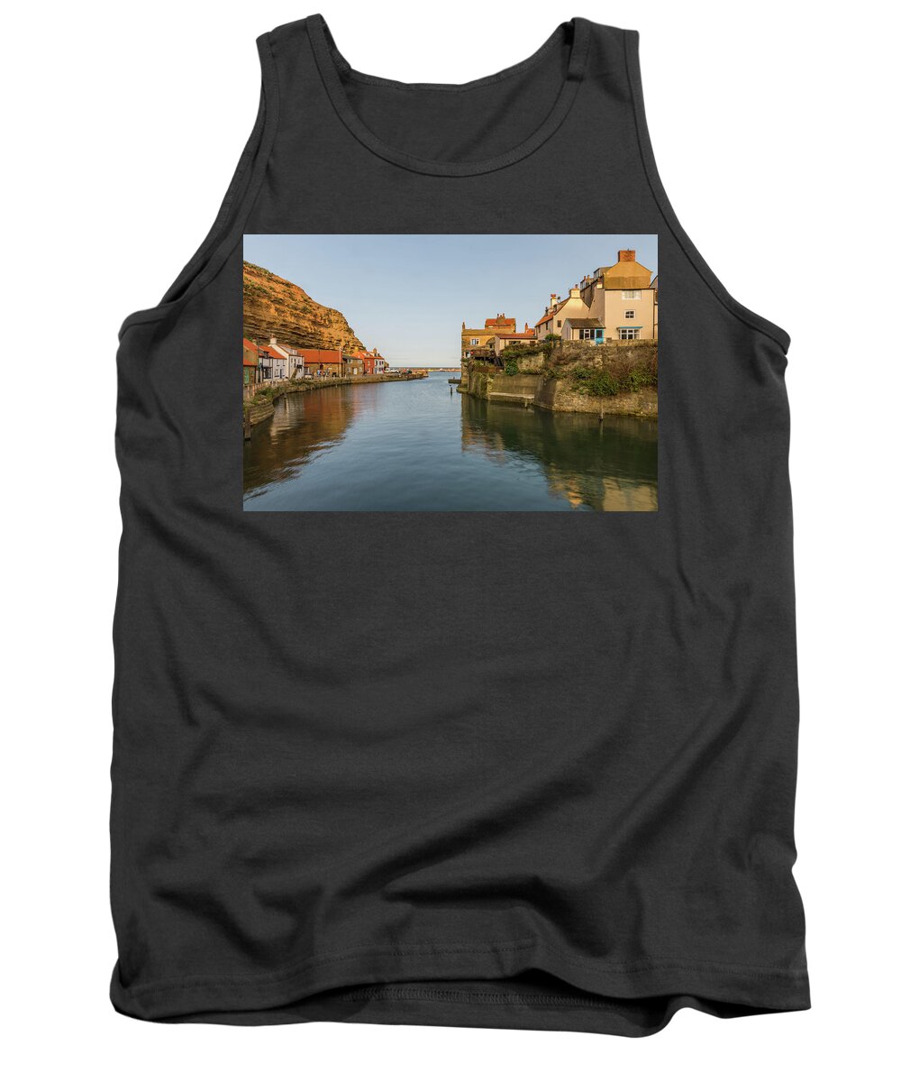 North York Moors Tank Top featuring the photograph Staithes harbour, Yorkshire by David Ross