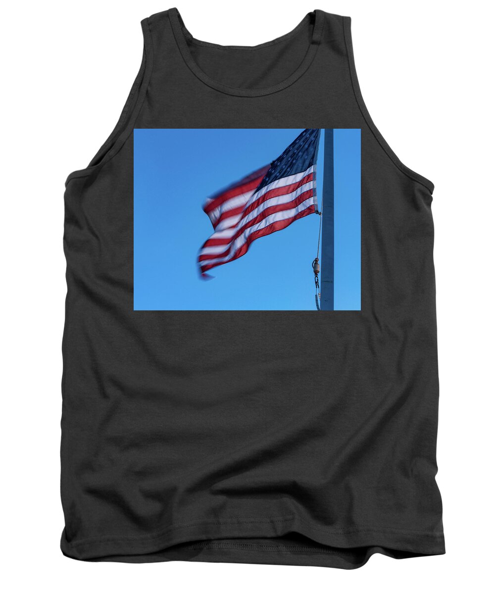American Flag Tank Top featuring the photograph Stars and stripes by William Bretton