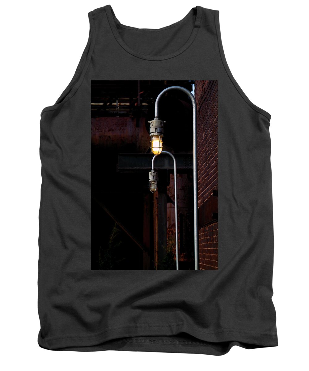 Bethlehem Steel Tank Top featuring the photograph Steel City Lights by Michael Dorn