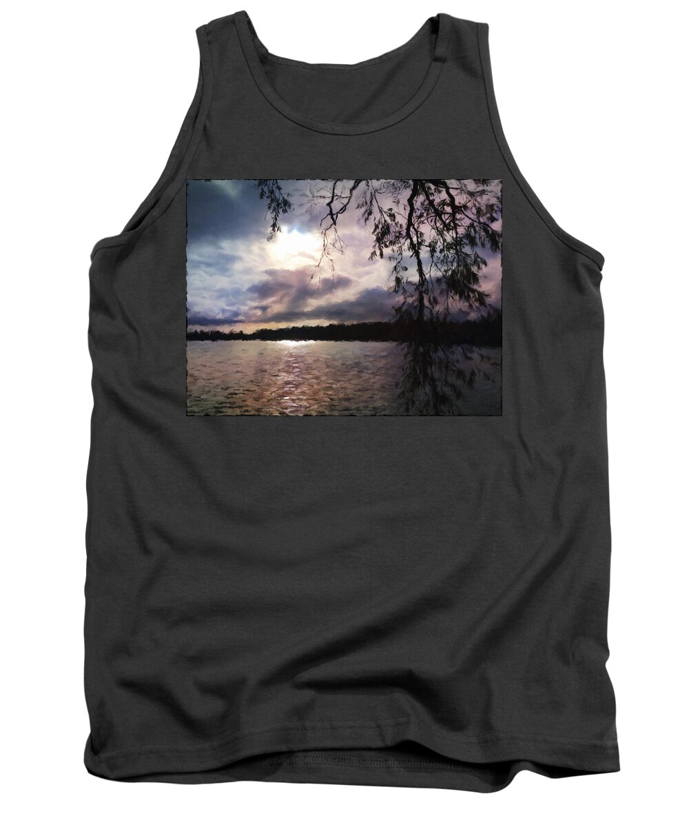 Seattle Tank Top featuring the digital art Storm Light by Paisley O'Farrell