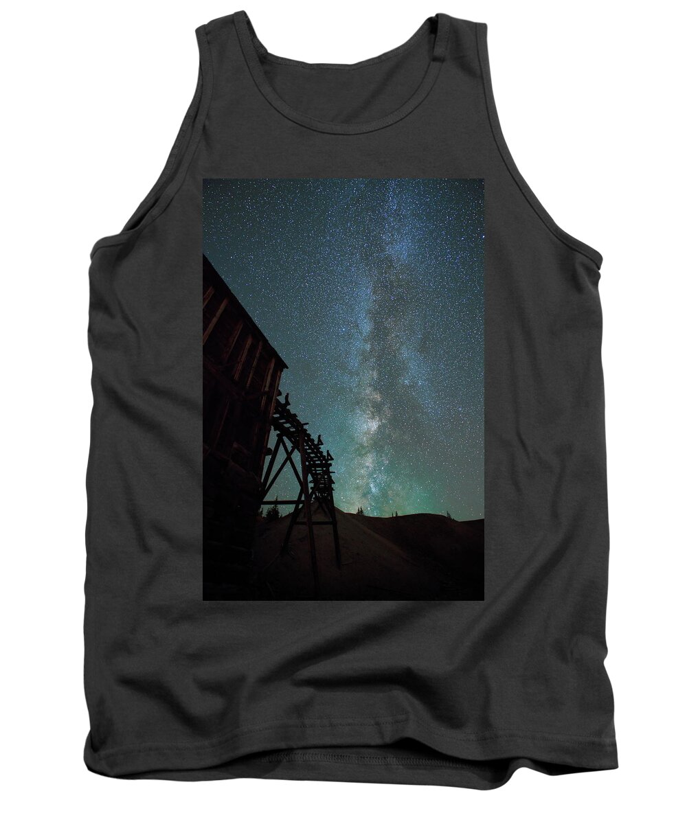 Milky Way Tank Top featuring the photograph Stumpftown Express by Ivan Franklin